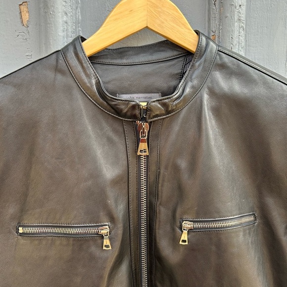 John Varvatos black sheepskin leather jacket, size 56 (XL) - Picture 5 of 11
